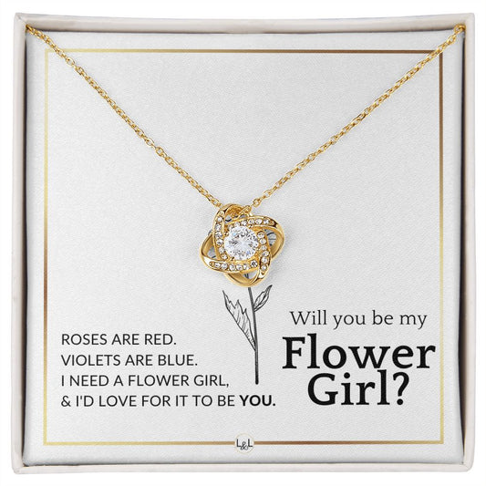 Flower Girl Proposal - Will You Be My Flower Girl - Elegant White and Gold Wedding Theme