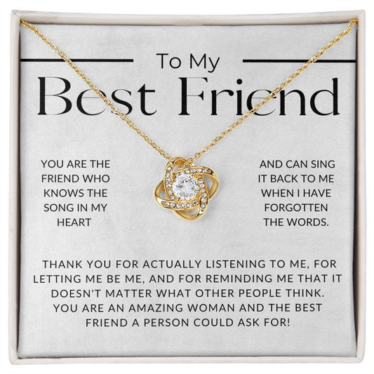 My Song - For My Best Friend (Female) - Besties, Ride or Die, BFF - Christmas Gift, Birthday Present, Galantines Day Gifts