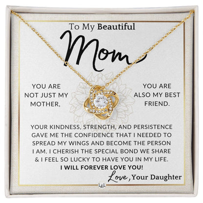 Gift for Mom - My Best Friend - To My Mother, From Daughter - A Beautiful Women's Pendant Necklace - Great For Mother's Day, Christmas, or Her Birthday - Liliana and Liam