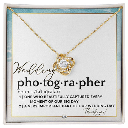 Wedding Photographer Gift - Thank You From Bride & Groom - Gratitude Gift, Token of Appreciation , Beach and Destination Wedding Theme - Liliana and Liam