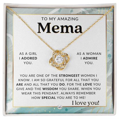 Mema Gift From Granddaughter - Sentimental Gift Idea - Great For Mother's Day, Christmas, Her Birthday, Or As An Encouragement Gift - Liliana and Liam