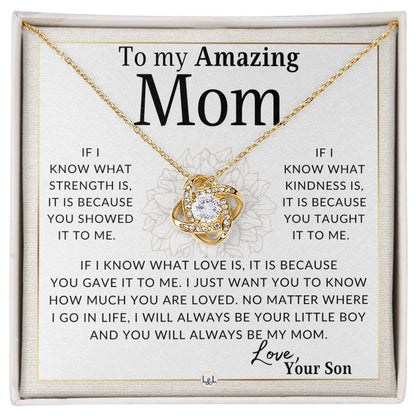 Gift for Mom, From Son - Because of You - Liliana and Liam