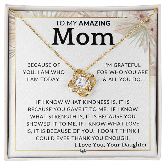 Gift for Mom - All You Do - To Mother, From Daughter - Beautiful Women's Pendant Necklace - Great For Mother's Day, Christmas, or Her Birthday