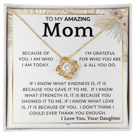 Gift for Mom - All You Do - To Mother, From Daughter - Beautiful Women's Pendant Necklace - Great For Mother's Day, Christmas, or Her Birthday - Liliana and Liam