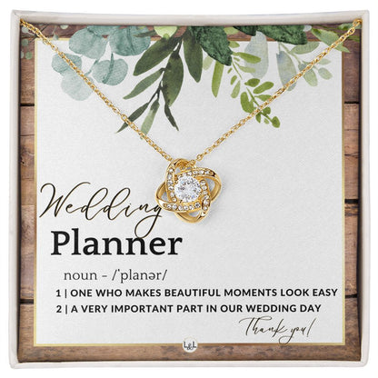 Wedding Event Planner Gift - Thank You From Bride & Groom - Gratitude Gift, Token of Appreciation , Rustic and Wood Wedding Theme - Liliana and Liam