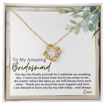 Bridesmaid Gift - On My Wedding Day From Bride - Wedding Party Thank You Jewelry Accessories , Beach and Destination Wedding Theme - Liliana and Liam