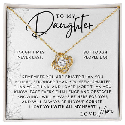 Braver, Stronger, Smarter - To My Daughter (From Mom) - Mother to Daughter Gift - Christmas Gifts, Birthday Present, Graduation Necklace, Valentine's Day