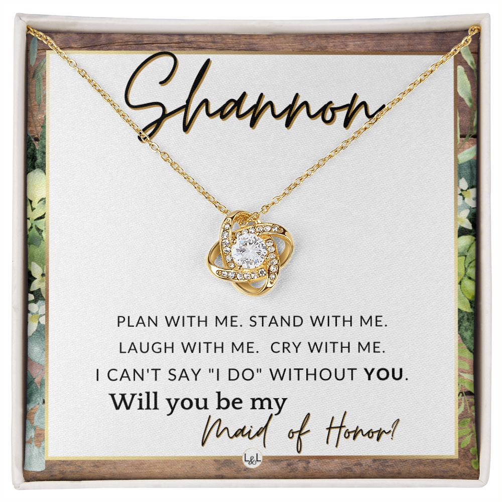 Maid of Honor Proposal, Custom Name - Be My Maid Of Honor, MOH Gift From Bride - Plan With Me , Rustic and Wood Wedding Theme