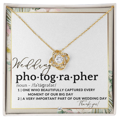 Wedding Photographer Gift - Thank You From Bride & Groom - Gratitude Gift, Token of Appreciation , Pink Floral and Boho Wedding Theme - Liliana and Liam