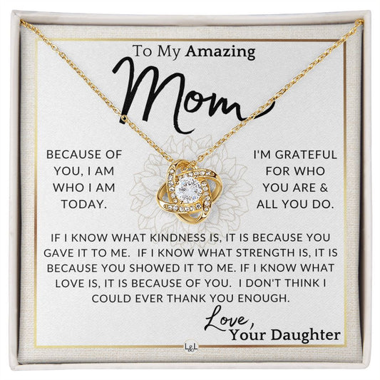 Gift for Mom - All You Do - To My Mother, From Daughter - A Beautiful Women's Pendant Necklace - Great For Mother's Day, Christmas, or Her Birthday