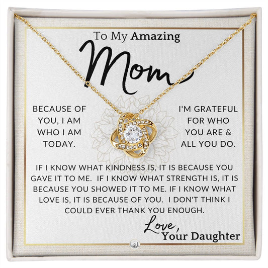 Gift for Mom - All You Do - To My Mother, From Daughter - A Beautiful Women's Pendant Necklace - Great For Mother's Day, Christmas, or Her Birthday - Liliana and Liam