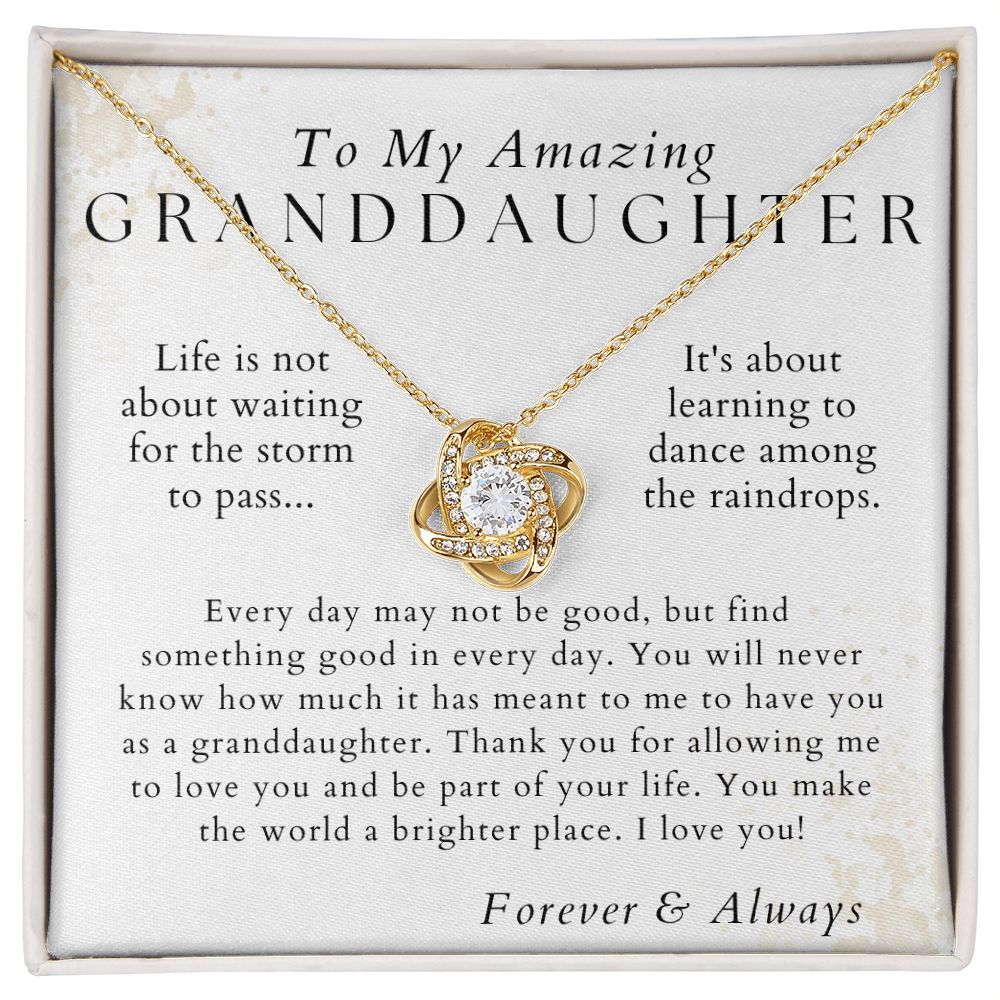 Dance in The Rain - Granddaughter Necklace - Gift from Grandpa, Grandma - Birthday, Graduation, Valentines, Christmas Gifts