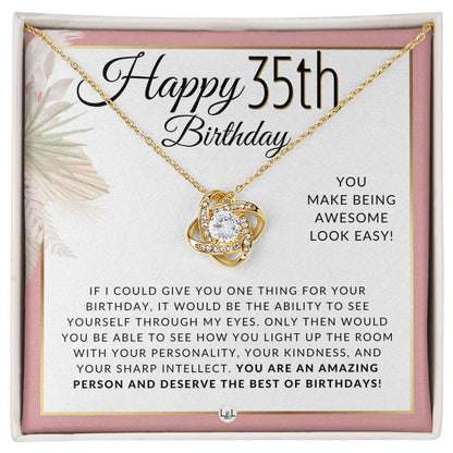 35th Birthday Gift For Her - Necklace For 35 Year Old - Beautiful Woman's Birthday Pendant Jewelry - Liliana and Liam