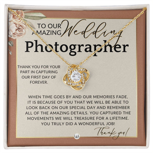 Wedding Photographer Gift - Thank You From The Couple - Gratitude Gift, Token of Appreciation , Terracotta, Rust And Gold Wedding Theme - Liliana and Liam