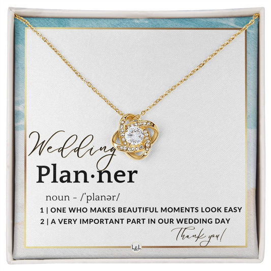 Wedding Event Planner Gift - Thank You From Bride & Groom - Gratitude Gift, Token of Appreciation , Beach and Destination Wedding Theme - Liliana and Liam