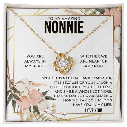 Nonnie Gift - Beautiful Women's Pendant - From Granddaughter, Grandson, Grandkids - Great For Mother's Day, Christmas, or Birthday