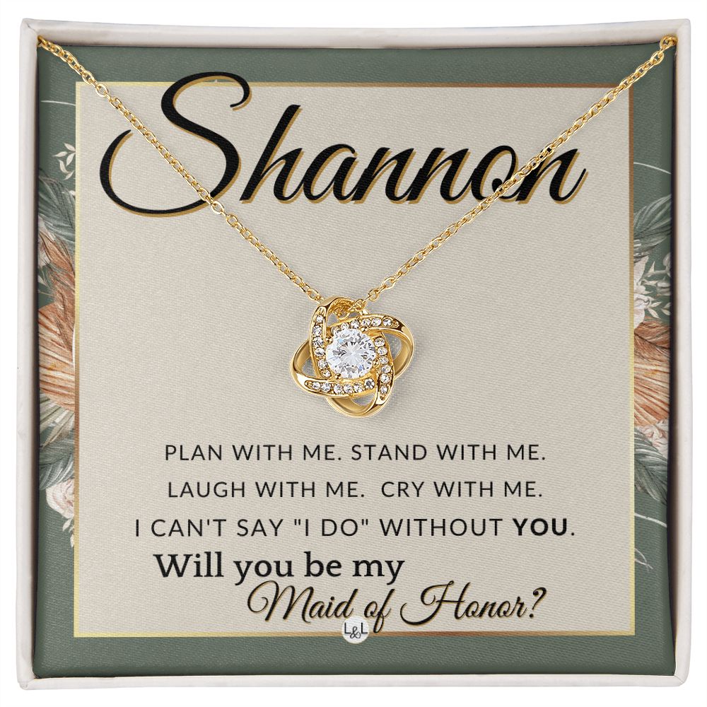 Maid of Honor Proposal, Custom Name - Be My Maid Of Honor, MOH Gift From Bride - Plan With Me , Sage Green & Boho Wedding Theme