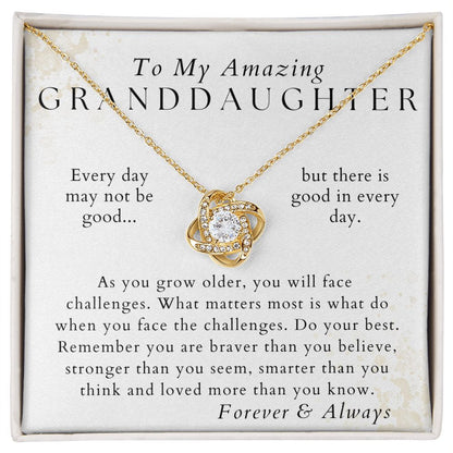 Do Your Best - Granddaughter Necklace - Gift from Grandpa, Grandma - Birthday, Graduation, Valentines, Christmas Gifts