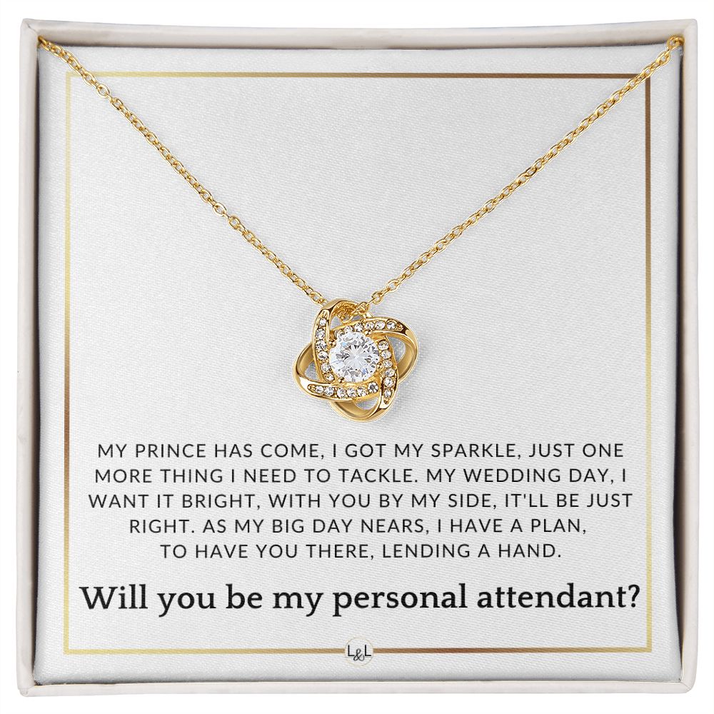 Wedding Personal Attendant Proposal - Hot Mess Without You - Elegant White and Gold Wedding Theme