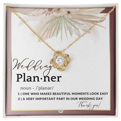 Wedding Event Planner Gift - Thank You From Bride & Groom - Gratitude Gift, Token of Appreciation , Pink Floral and Boho Wedding Theme - Liliana and Liam