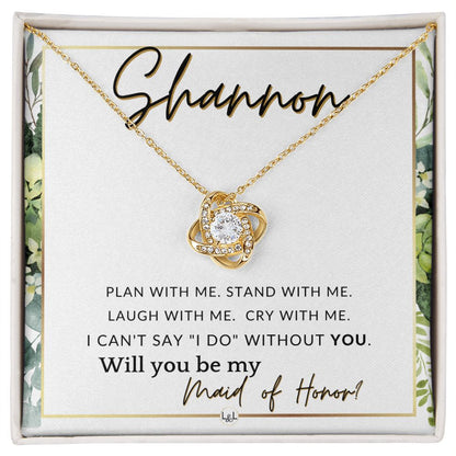 Maid of Honor Proposal, Custom Name - Be My Maid Of Honor, MOH Gift From Bride - Plan With Me , White and Green, Eucalyptus Wedding