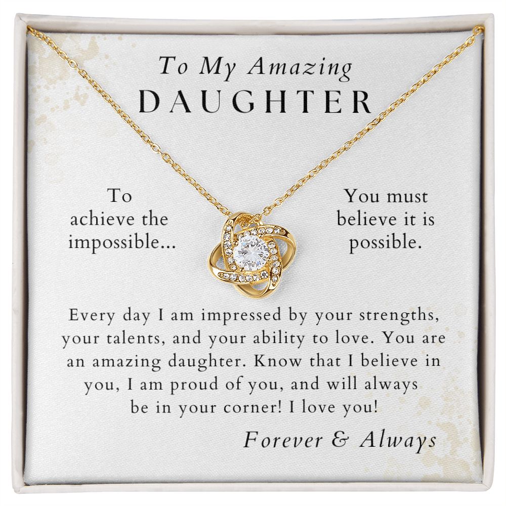 I Believe In You - Daughter Necklace - Gift from Mom or Dad - Birthday, Graduation, Valentines, Christmas Gifts