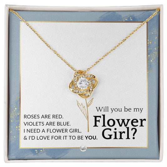 Flower Girl Proposal, Custom Name - Will You Be My Flower Girl - Wedding Parry Accessories , Dusty Blue And Gold Wedding Theme - Liliana and Liam