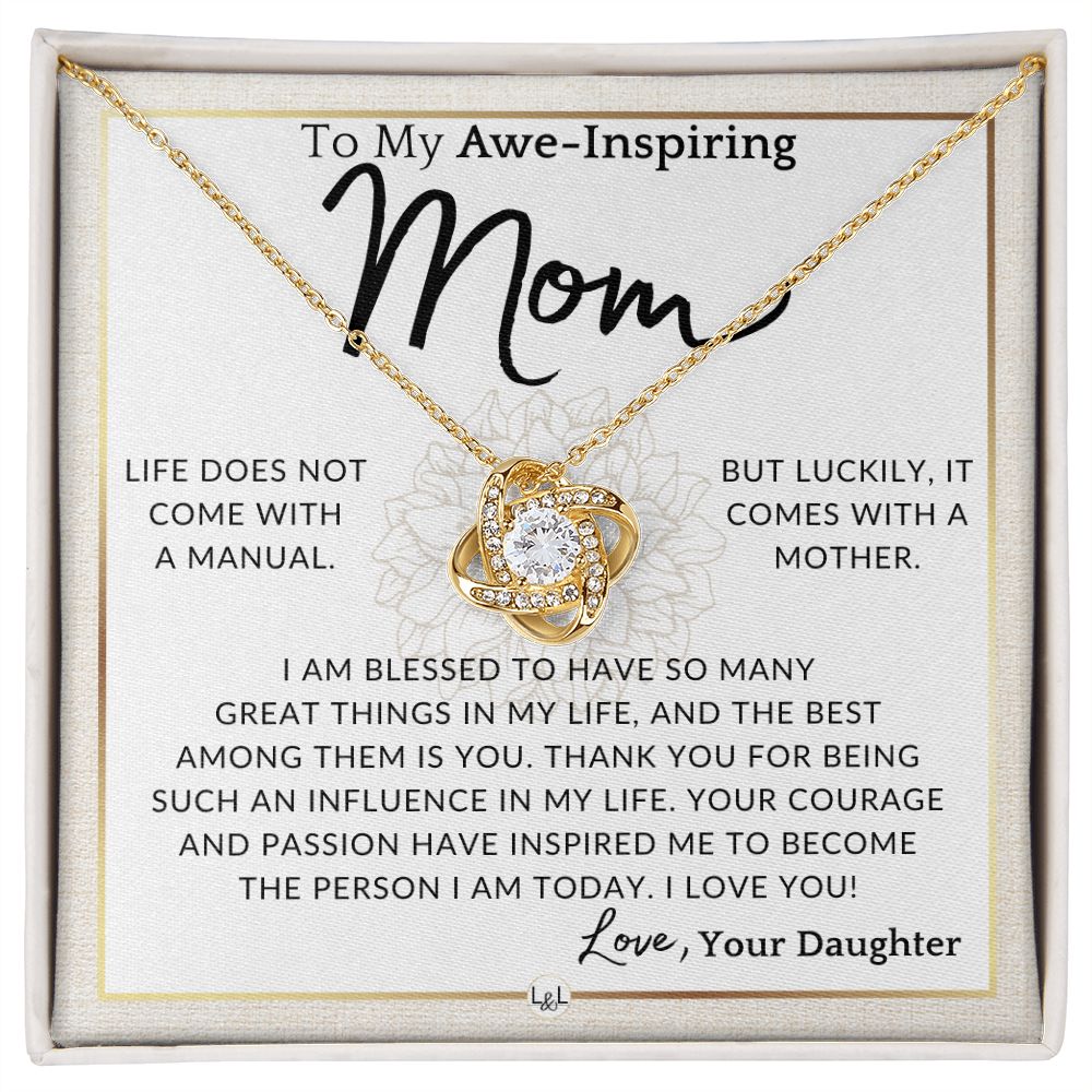 Gift for Mom - I'm Blessed - To My Mother, From Daughter - A Beautiful Women's Pendant Necklace - Great For Mother's Day, Christmas, or Her Birthday