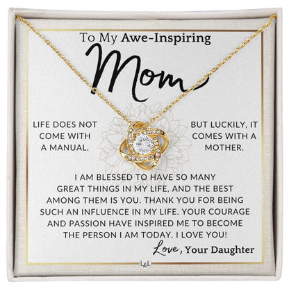 Gift for Mom - I'm Blessed - To My Mother, From Daughter - A Beautiful Women's Pendant Necklace - Great For Mother's Day, Christmas, or Her Birthday - Liliana and Liam