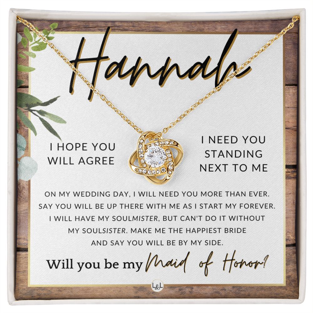 Maid of Honor Proposal, Custom Name - Be My Maid Of Honor, MOH Gift From Bride, Be By My Side , Rustic and Wood Wedding Theme