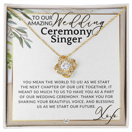 Wedding Ceremony Singer - Great Thank You Gift From Bride and Groom - Gratitude & Appreciation , Beach and Destination Wedding Theme - Liliana and Liam