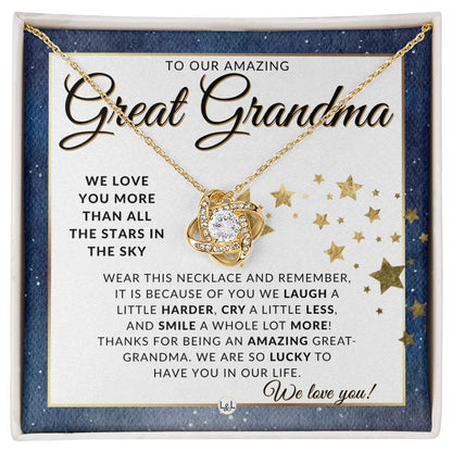 Our Great Grandma Gift - Meaningful Necklace - Great For Mother's Day, Christmas, Her Birthday, Or As An Encouragement Gift - Liliana and Liam
