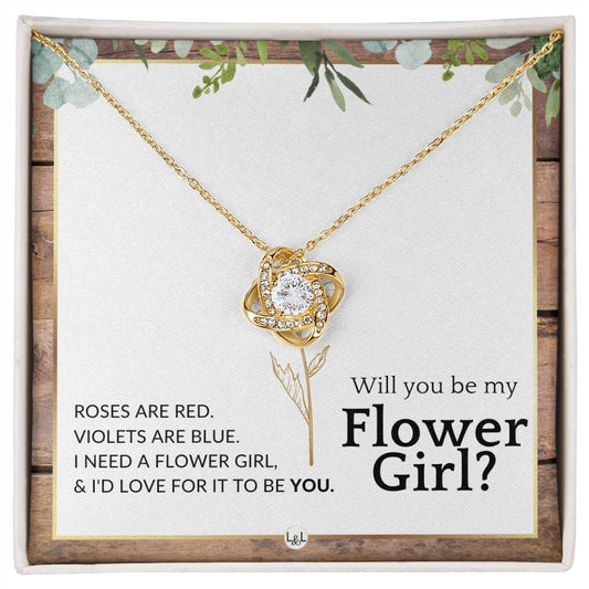 Flower Girl Proposal - Will You Be My Flower Girl - Wedding Parry Accessories , Rustic and Wood Wedding Theme - Liliana and Liam