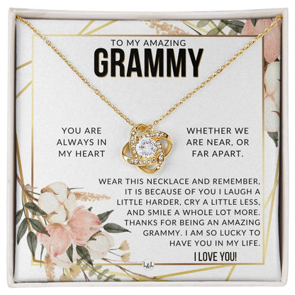 Grammy Gift - Beautiful Women's Pendant - From Granddaughter, Grandson, Grandkids - Great For Mother's Day, Christmas, or Birthday - Liliana and Liam