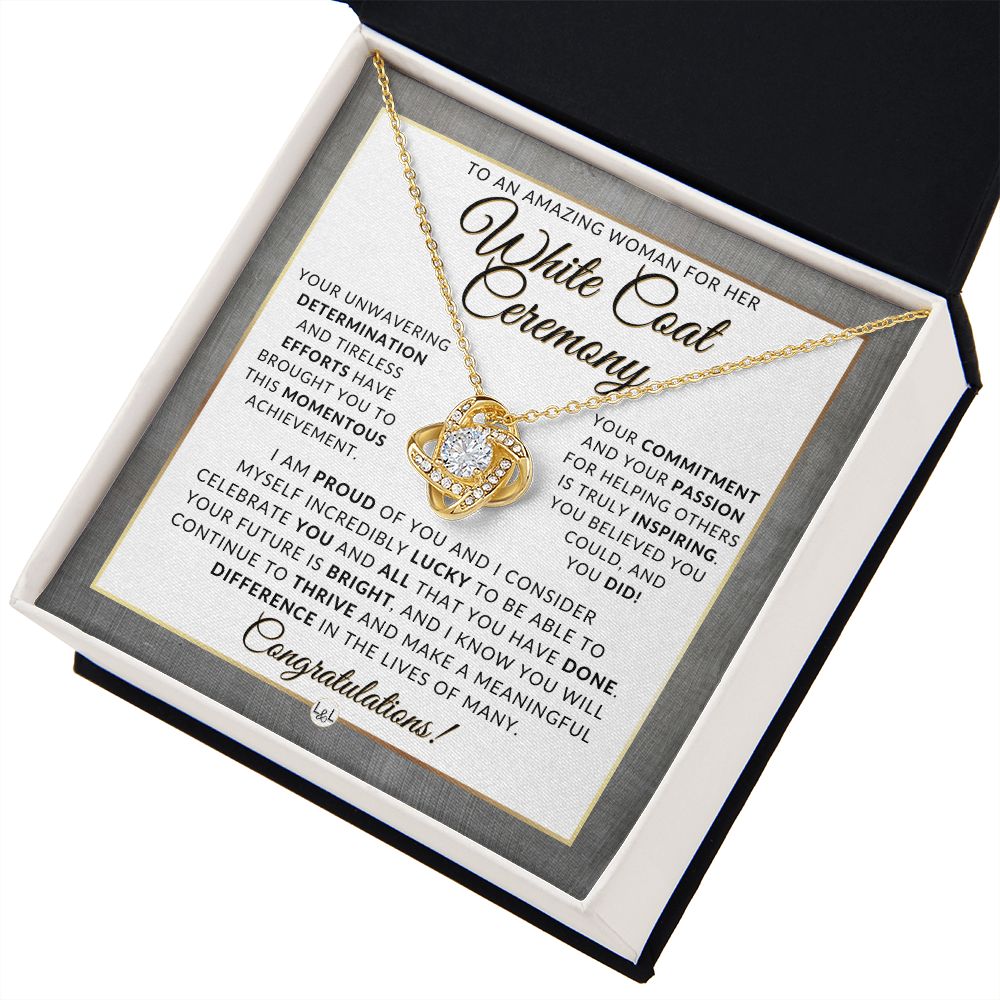 White Coat Ceremony Necklace for the Aspiring Medical Professional - 2024 Graduation Gift Idea For Her