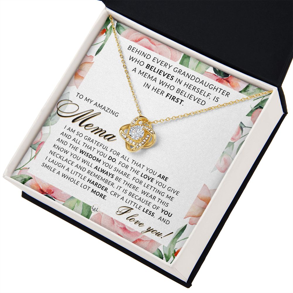Mema Gift From Granddaughter - Thoughtful Gift Idea - Great For Mother's Day, Christmas, Her Birthday, Or As An Encouragement Gift