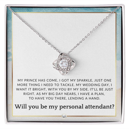 Wedding Personal Attendant Proposal - Will You Be My Helper, Bridal Concierge, Lady in Waiting , Beach and Destination Wedding Theme - Liliana and Liam