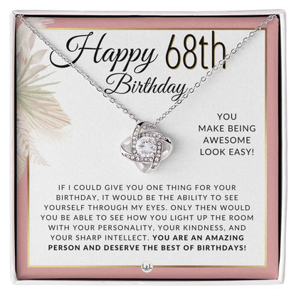 68th Birthday Gift For Her - Necklace For 68 Year Old - Beautiful Woman's Birthday Pendant Jewelry - Liliana and Liam