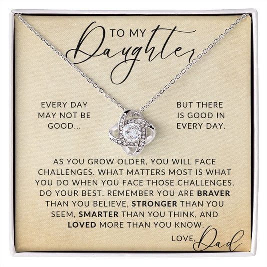 Good In Everyday - To My Daughter (From Dad) - Father to Daughter Gift - Christmas Gifts, Birthday Present, Graduation Necklace, Valentine's Day