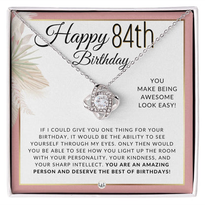 84th Birthday Gift For Her - Necklace For 84 Year Old - Beautiful Woman's Birthday Pendant Jewelry