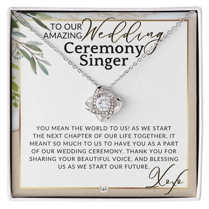 Wedding Ceremony Singer - Great Thank You Gift From Bride and Groom - Gratitude & Appreciation , Beach and Destination Wedding Theme - Liliana and Liam
