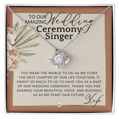 Wedding Ceremony Singer - Great Thank You Gift From Bride and Groom - Gratitude & Appreciation , Terracotta, Rust And Gold Wedding Theme - Liliana and Liam