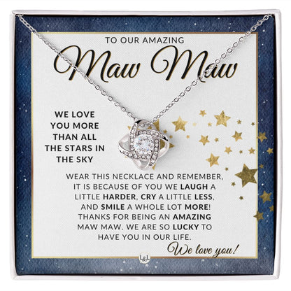 Our Maw Maw Gift - Meaningful Necklace - Great For Mother's Day, Christmas, Her Birthday, Or As An Encouragement Gift - Liliana and Liam