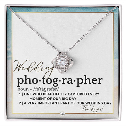 Wedding Photographer Gift - Thank You From Bride & Groom - Gratitude Gift, Token of Appreciation , Beach and Destination Wedding Theme - Liliana and Liam