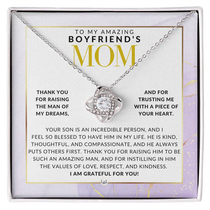 To My Boyfriend's Mom Necklace, Gift For Christmas, Gifts Birthday