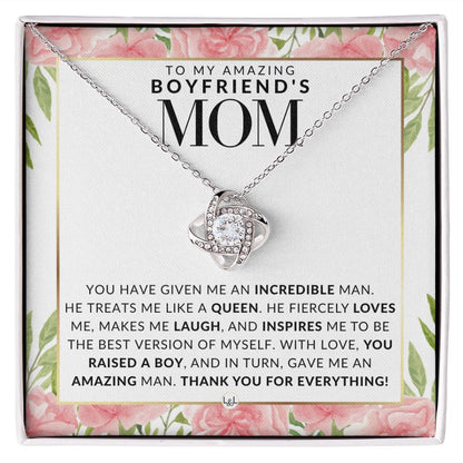 Boyfriend's Mom Necklace - Great For Mother's Day, Christmas, Her Birthday, Or As An Encouragement Gift - Liliana and Liam