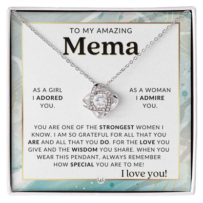 Mema Gift From Granddaughter - Sentimental Gift Idea - Great For Mother's Day, Christmas, Her Birthday, Or As An Encouragement Gift - Liliana and Liam