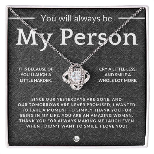 My Person - Thoughtful and Romantic Gift for Her - Soulmate Necklace - Christmas, Valentine's, Birthday or Anniversary Gifts