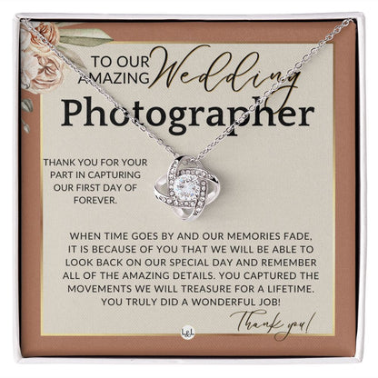 Wedding Photographer Gift - Thank You From The Couple - Gratitude Gift, Token of Appreciation , Terracotta, Rust And Gold Wedding Theme - Liliana and Liam