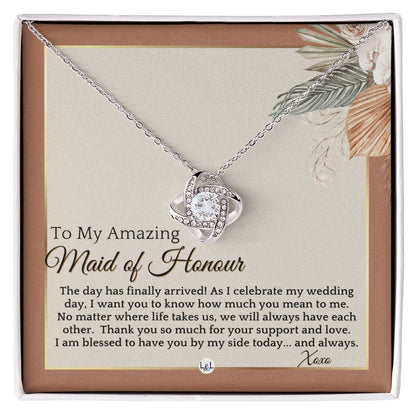 Maid of Honour Gift - On My Wedding Day - Great Wedding Party Thank You Gift From The Bride , Terracotta, Rust And Gold Wedding Theme - Liliana and Liam